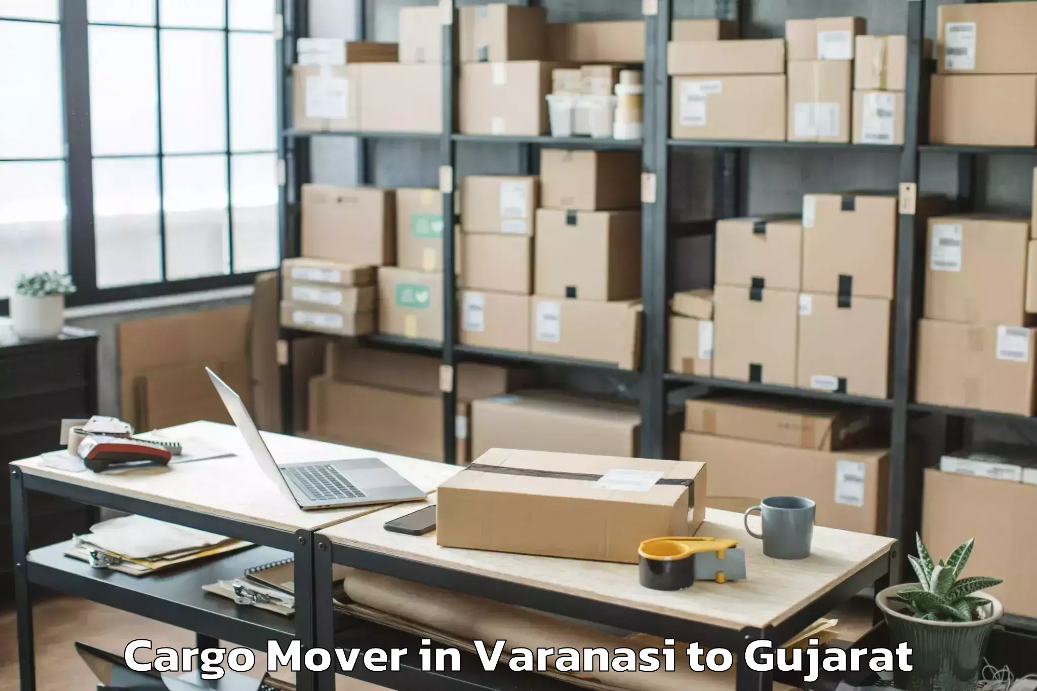 Book Varanasi to Jhulasan Cargo Mover Online